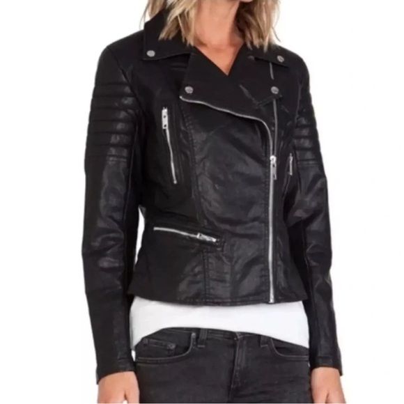 BlankNYC ‘Frankenstorm’ Quilted Moto Jacket in Black. - Picture 2 of 10